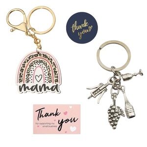 You Pick- 539pc Thank You Bundle 🆕 5 Keychains, 524 Stickers & 10 Cards